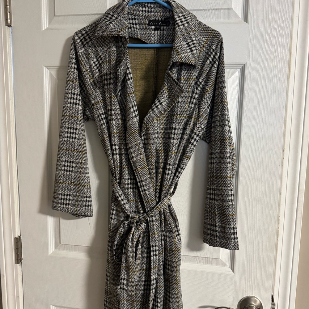 Plaid Belted Coat